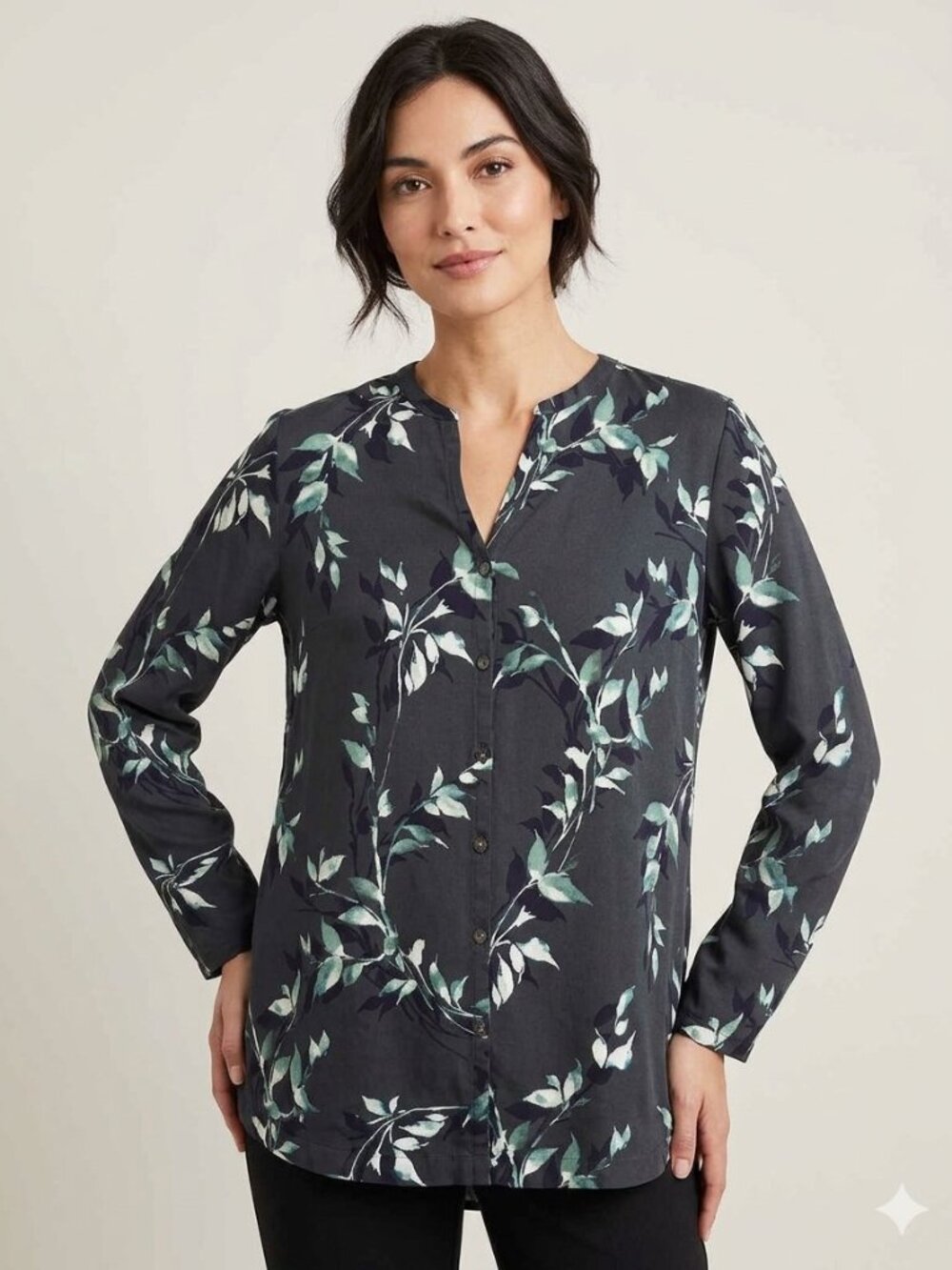 NWT Pure Jill "Painterly Vines" tunic, floral print, size MP